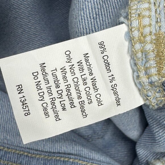 Vineyard Vines Womens Light Wash High Rise Frayed Denim Jeans Stretch - Picture 6 of 9